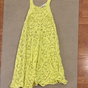 Free People YELLOW Crochet Maxi Swim Coverup